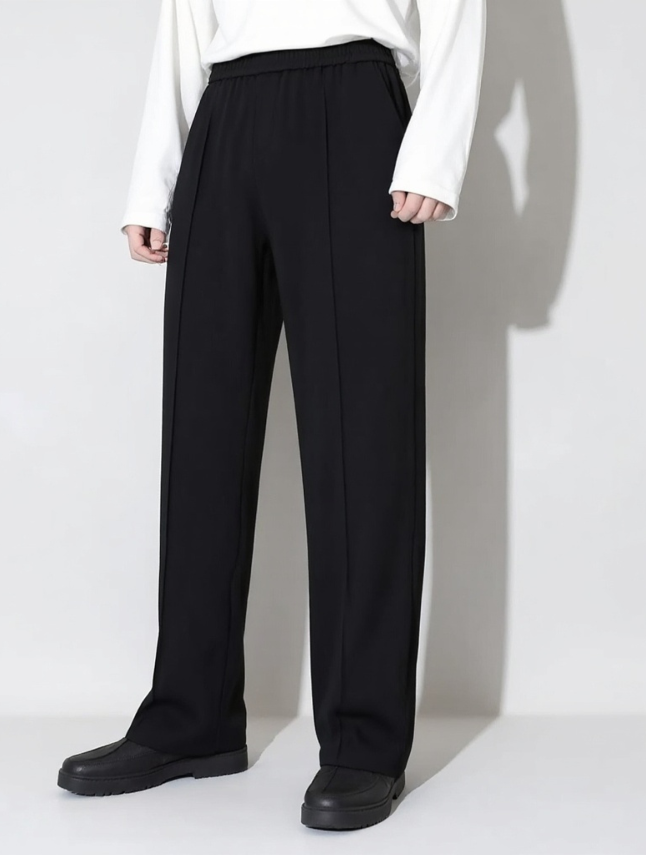 Relaxed Tailored Trousers - Black