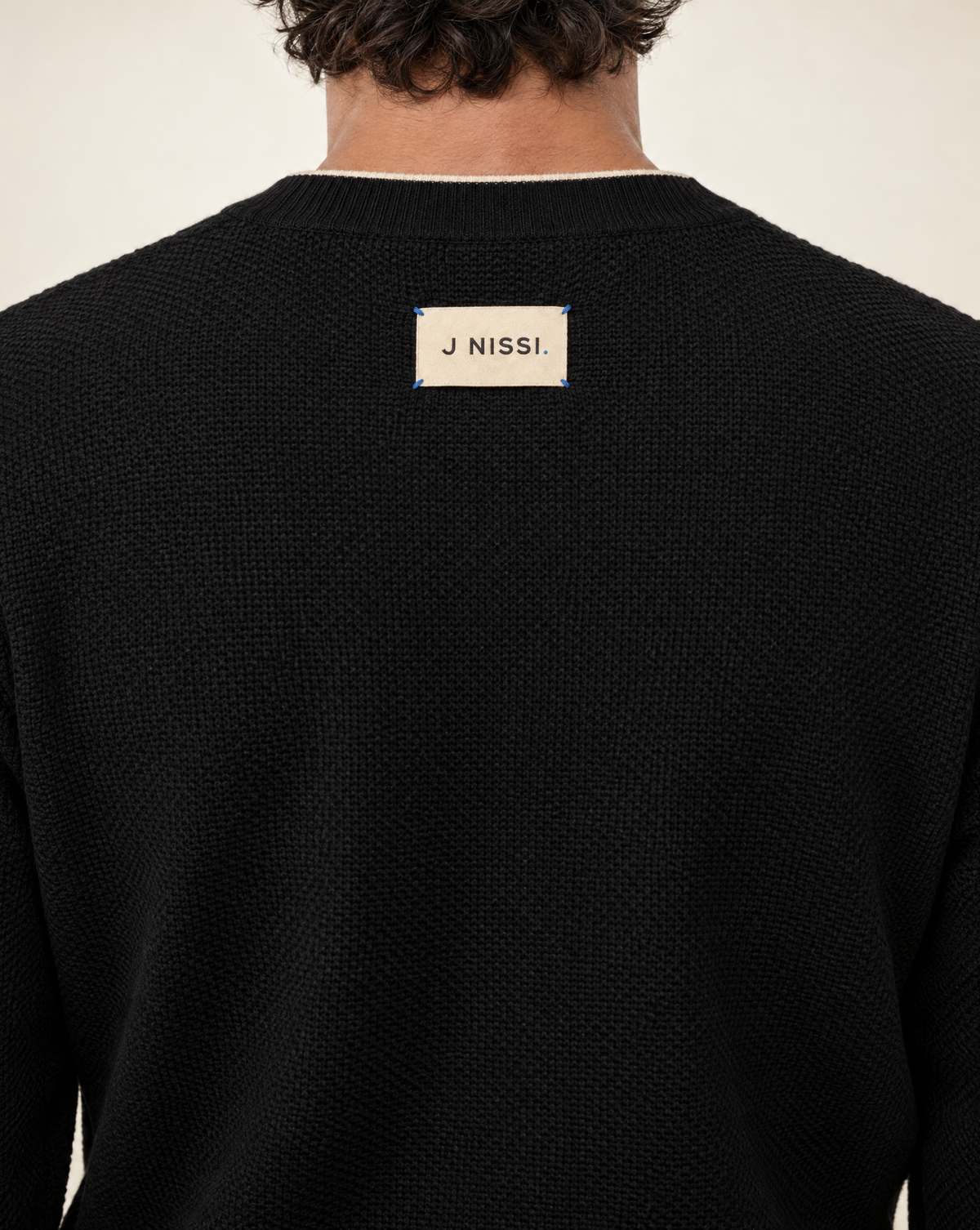 Two-tone Knit Sweater - Black